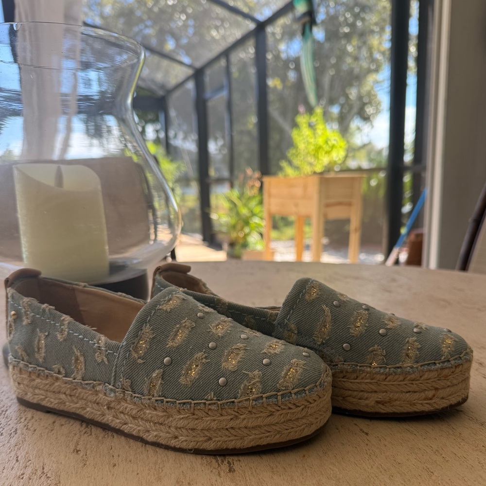 Sam Edelman Light Blue Espadrille Flats